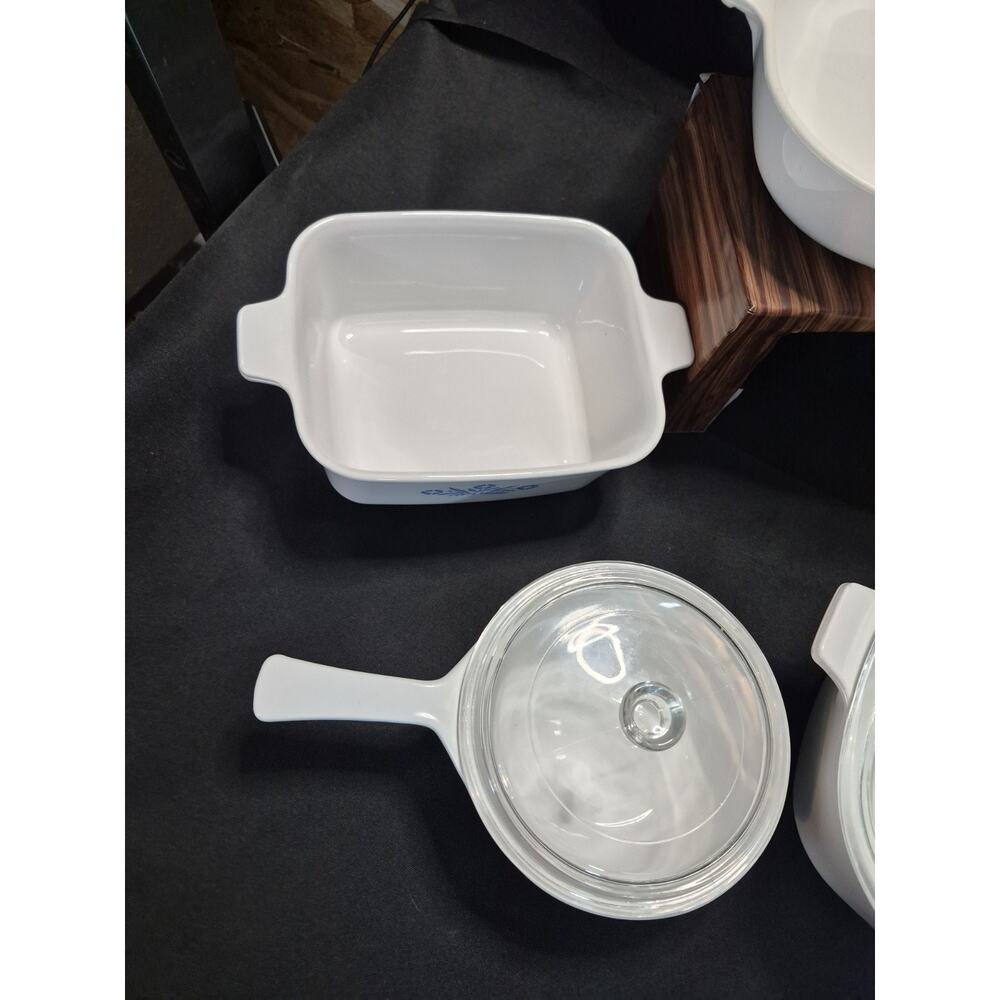 Vintage CorningWare Blue Cornflower Casserole Baking Dishes 7 Peices Plus 4 Lids - Picture 2 of 16